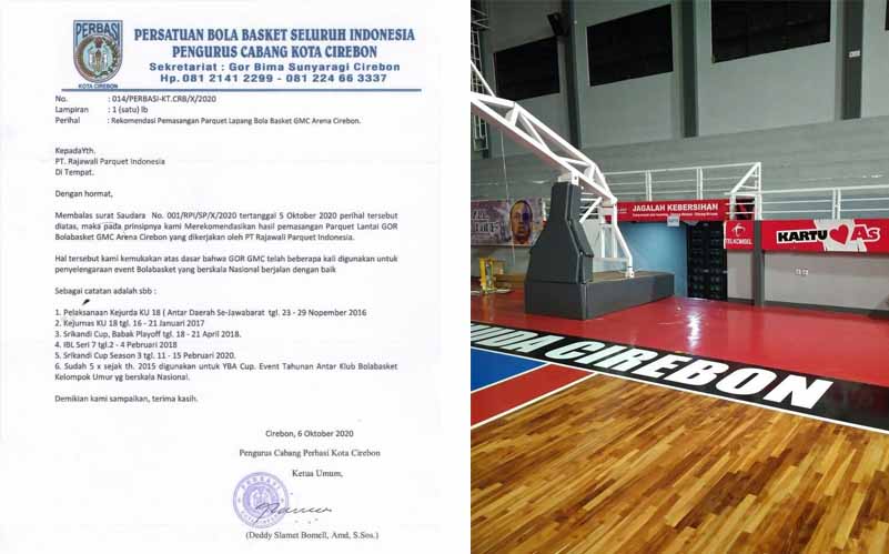 Lantai Kayu lapangan Basket