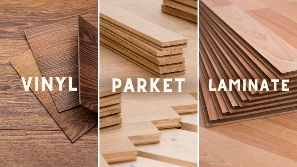 Perbandingan Vinyl lantai, Parket Solid, Lantai Laminate Perbandingan Vinyl lantai, Parket Solid, Lantai Laminate