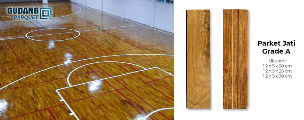 parket kayu jati - grade a