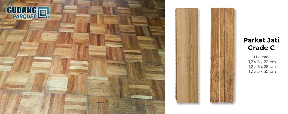 parket kayu jati - grade c 