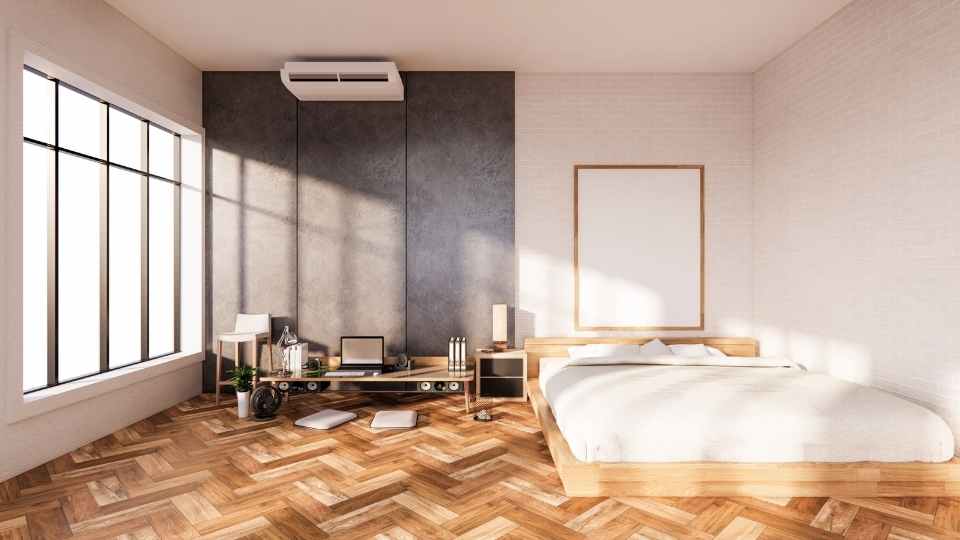desain kamar tidur kayu