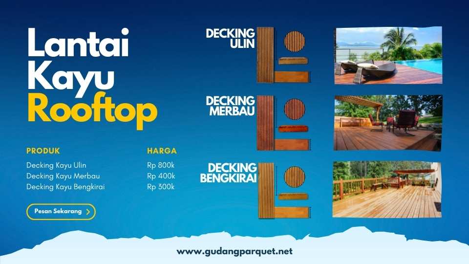 lantai kayu rooftop