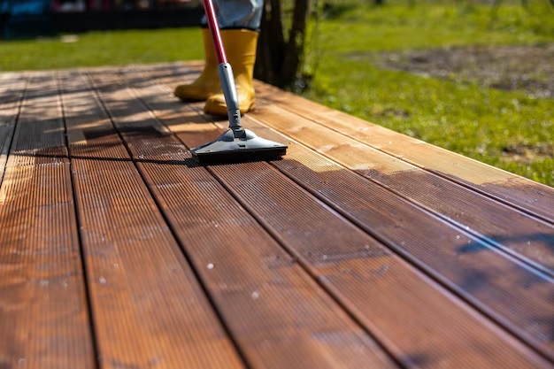cara membersihkan decking kayu outdoor